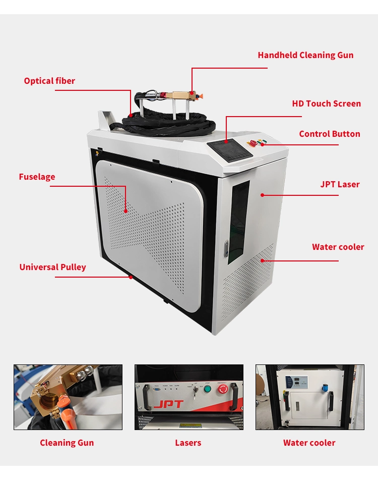 Laser Max Laser Cleaning Machine Raycus Laser Source 1000W 1500W 2000W Metal Rust Removal Laser Cleaner